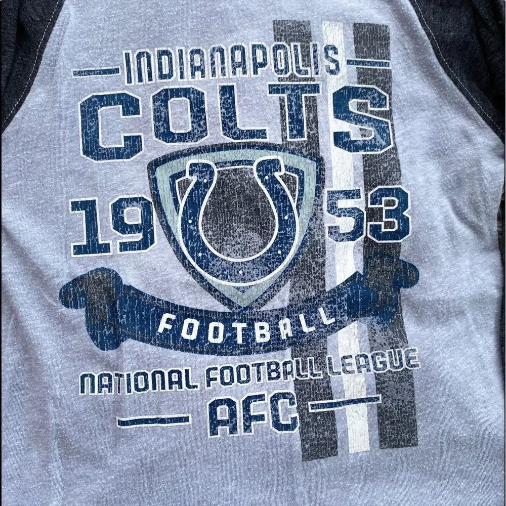 🌴 NFL Indianapolis Colts 3/4 Sleeve T-Shirt Boys Small & XS
